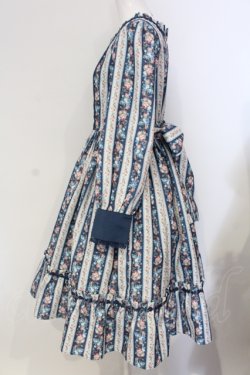 画像3: axes femme kawaii / ストライプローズ柄ワンピース M ブルー O-25-04-24-017-AX-OP-IG-OS