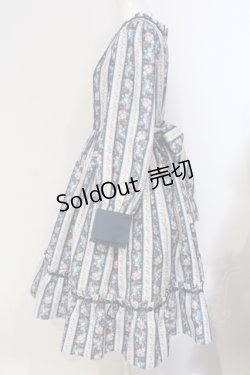 画像3: axes femme kawaii / ストライプローズ柄ワンピース M ブルー O-25-04-24-017-AX-OP-IG-OS