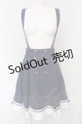 Amavel / Crown Emblemサイドプリーツマリンスカパン  ネイビー×シロ O-25-04-24-003-CA-PA-IG-OS