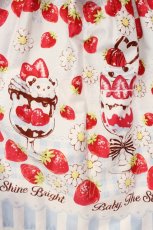 画像3: BABY,THE STARS SHINE BRIGHT / Berry Berry Strawberry Parfait〜くみゃちゃんアイスを添えて〜ジャンパースカートII  サックス O-25-04-24-019-BA-OP-IG-OS (3)