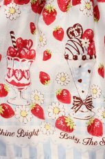 画像4: BABY,THE STARS SHINE BRIGHT / Berry Berry Strawberry Parfait〜くみゃちゃんアイスを添えて〜ジャンパースカートII  サックス O-25-04-24-019-BA-OP-IG-OS (4)