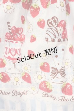 画像4: BABY,THE STARS SHINE BRIGHT / Berry Berry Strawberry Parfait〜くみゃちゃんアイスを添えて〜ジャンパースカートII  サックス O-25-04-24-019-BA-OP-IG-OS