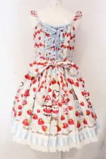 画像6: BABY,THE STARS SHINE BRIGHT / Berry Berry Strawberry Parfait〜くみゃちゃんアイスを添えて〜ジャンパースカートII  サックス O-25-04-24-019-BA-OP-IG-OS (6)