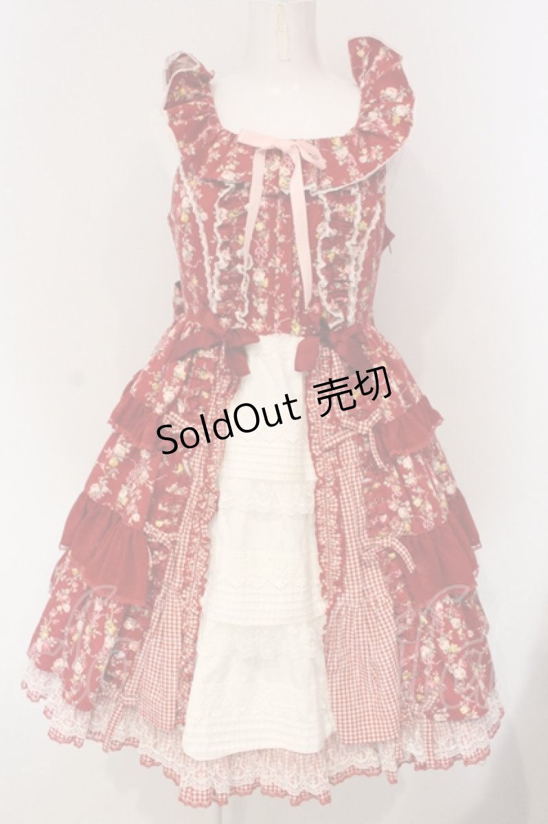 画像1: Angelic Pretty / Petit Bouquetジャンパースカート  アカ O-25-04-24-020-AP-OP-IG-OS (1)