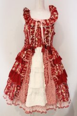 Angelic Pretty / Petit Bouquetジャンパースカート  アカ O-25-04-24-020-AP-OP-IG-OS