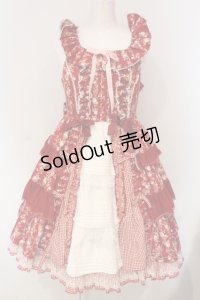 Angelic Pretty / Petit Bouquetジャンパースカート  アカ O-25-04-24-020-AP-OP-IG-OS