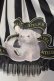 画像2: ATELIER　Ruby / Stripe Ribbon Chinchilla ワンピース  ブラック×ホワイト O-25-04-24-021-EL-OP-IG-OS (2)