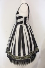 画像3: ATELIER　Ruby / Stripe Ribbon Chinchilla ワンピース  ブラック×ホワイト O-25-04-24-021-EL-OP-IG-OS (3)