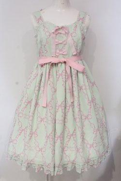 画像1: Angelic Pretty / Sweetie Ribbonジャンパースカート  ミント O-25-04-24-024-AP-OP-IG-OS