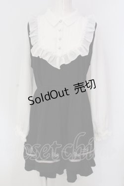 画像1: axes femme / キャット刺繍セットアップ F クロ×シロ O-25-04-26-001-AX-OP-OW-OS