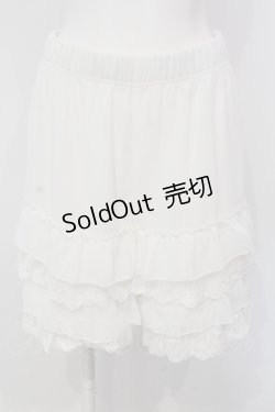 画像1: axes femme / レースフリルペチパンツ M シロ O-25-04-26-003-AX-PA-IG-OS