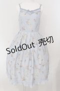 Melody BasKet / 鳥籠と薔薇のジャンパースカート  サックス O-25-04-26-024-LO-OP-IG-OS