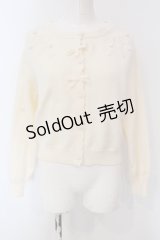 m petit by misako / バラ刺繍ニットカーディガン M アイボリー O-25-04-26-028-LO-TO-IG-OS