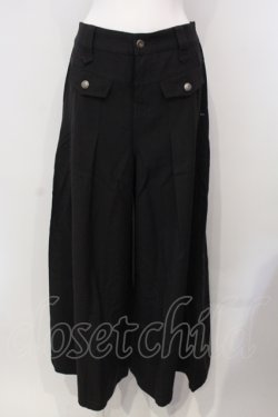 画像1: ALGONQUINS / ワイドパンツ  ブラック O-25-04-26-004-AL-PA-IG-OS