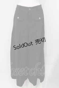 画像1: ALGONQUINS / ワイドパンツ  ブラック O-25-04-26-004-AL-PA-IG-OS