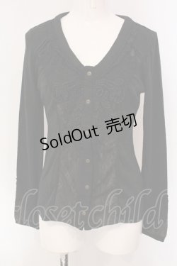 画像1: Rozen Kavalier / レースデザインカーディガン  ブラック O-25-04-26-032-OO-TO-OW-OS