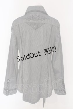 画像4: Ozz Croce / パイピング総柄ブラウス  ブラック O-25-04-26-034-OO-BL-OW-OS