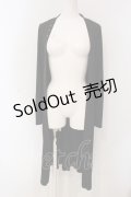 Rozen Kavalier / クロスエンブロイダリーロングカーディガン  ブラック O-25-04-26-038-OO-TO-OW-OS