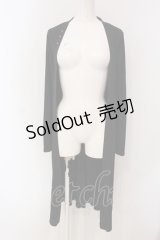 Rozen Kavalier / クロスエンブロイダリーロングカーディガン  ブラック O-25-04-26-038-OO-TO-OW-OS