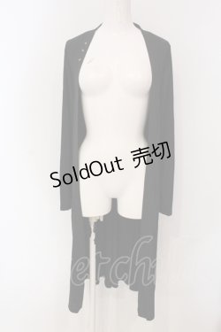 画像1: Rozen Kavalier / クロスエンブロイダリーロングカーディガン  ブラック O-25-04-26-038-OO-TO-OW-OS