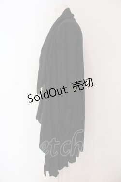 画像2: Rozen Kavalier / テレコ切り替えドレープカーディガン  ブラック O-25-04-26-044-OO-TO-OW-ZI