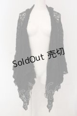axes femme / レース使い透かしニットフーデイーカーデ M クロ O-25-04-26-049-AX-TO-IG-OS