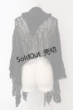 画像3: axes femme / レース使い透かしニットフーデイーカーデ M クロ O-25-04-26-049-AX-TO-IG-OS