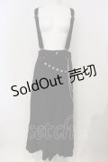 ALGONQUINS / スタッズフラップサスペンダーワイドパンツ  ブラック O-25-04-26-006-AL-PA-IG-OS