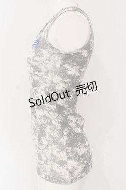 画像3: ALGONQUINS / ラメロゴ刺繍タンク  ホワイト×グレー×ブルー O-25-04-26-052-AL-TO-IG-OS