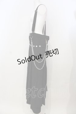 画像2: ALGONQUINS / スタッズフラップサスペンダーワイドパンツ  ブラック O-25-04-26-006-AL-PA-IG-OS