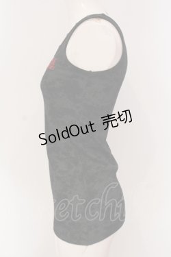画像3: ALGONQUINS / ラメロゴ刺繍タンク  ブラック×グレー O-25-04-26-053-AL-TO-IG-OS