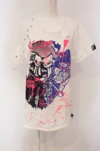 SEX POT ReVeNGe / カスタムダメージTシャツ L ホワイト O-25-04-26-059-SP-TO-IG-OS