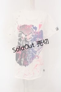 SEX POT ReVeNGe / カスタムダメージTシャツ L ホワイト O-25-04-26-059-SP-TO-IG-OS