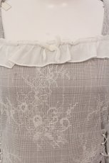 画像2: 【SALE】DearMyLoveRose / レースレイヤードレースアップワンピース 3L グレー O-25-04-26-062-EL-OP-IG-ZT337 (2)