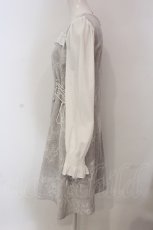 画像3: 【SALE】DearMyLoveRose / レースレイヤードレースアップワンピース 3L グレー O-25-04-26-062-EL-OP-IG-ZT337 (3)