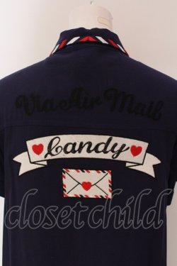画像5: Candy Stripper / ハートワッペンシャツワンピース  ネイビー O-25-04-26-064-PU-OP-IG-OS