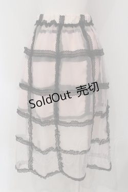 画像3: E hyphen world gallery / レースチェックオーガンジーミディスカート  ピンク O-25-04-26-067-LO-SK-IG-OS