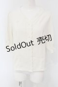 an another angelus / 袖カットワークブラウス  アイボリー O-25-04-26-068-CA-BL-IG-OS