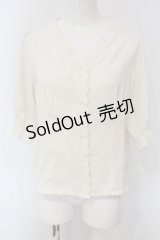 an another angelus / 袖カットワークブラウス  アイボリー O-25-04-26-068-CA-BL-IG-OS