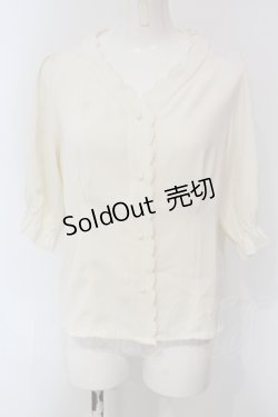画像1: an another angelus / 袖カットワークブラウス  アイボリー O-25-04-26-068-CA-BL-IG-OS