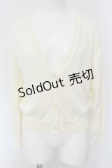 F&A / クリアマーガレット釦UVカットニットカーディガン  アイボリー O-25-04-26-069-LO-TO-IG-OS