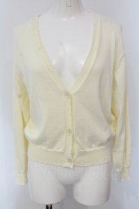 F&A / クリアマーガレット釦UVカットニットカーディガン  アイボリー O-25-04-26-069-LO-TO-IG-OS