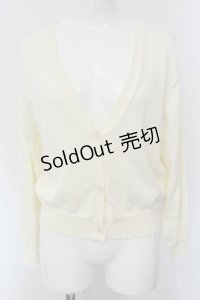 F&A / クリアマーガレット釦UVカットニットカーディガン  アイボリー O-25-04-26-069-LO-TO-IG-OS