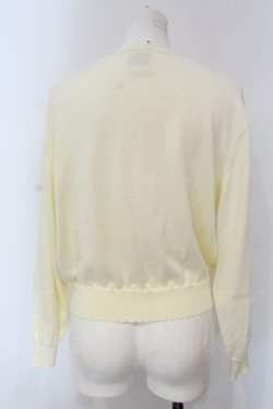 画像2: F&A / クリアマーガレット釦UVカットニットカーディガン  アイボリー O-25-04-26-069-LO-TO-IG-OS