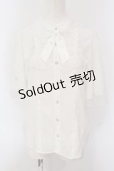 axes femme kawaii / チュールフリルブラウス  シロ O-25-04-26-070-AX-BL-IG-OS