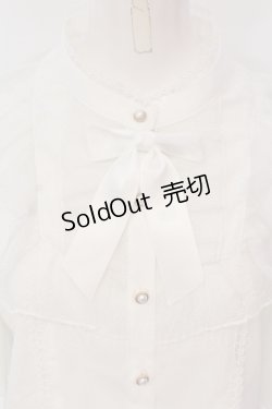 画像2: axes femme kawaii / チュールフリルブラウス  シロ O-25-04-26-070-AX-BL-IG-OS