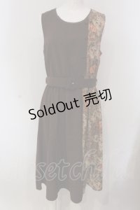 axes femme / パッチワークノースリワンピ  ブラウン O-25-04-26-071-AX-OP-IG-OS