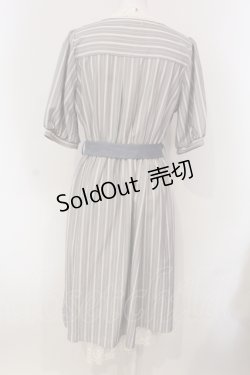 画像3: axes femme / ブロッキングストライプワンピース M 公式色展開 ブルー O-25-04-26-074-AX-OP-IG-OS