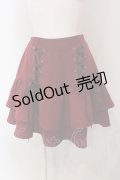 axes femme POETIQUE / レースアップフリルスカート M ワイン O-25-04-26-078-AX-SK-OW-OS