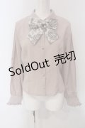 axes femme / ジャカードリボン付ブラウス F ピンク O-25-04-26-080-AX-BL-OW-OS
